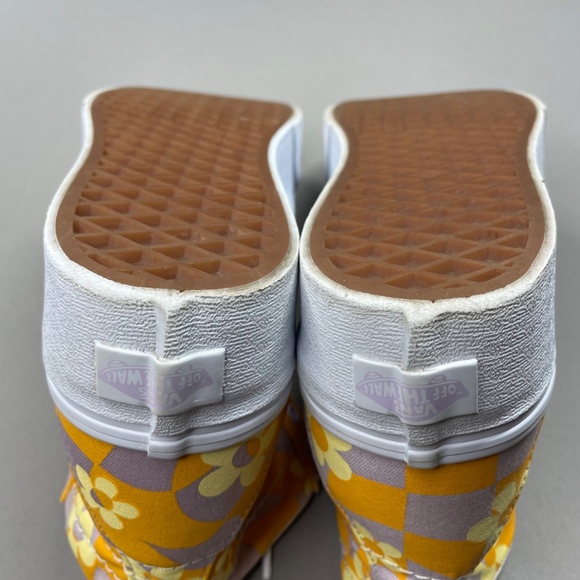 VANS Shoes Womens 8.5 purple orange checkerboard sk8-hi platform high top retro - Picture 11 of 14